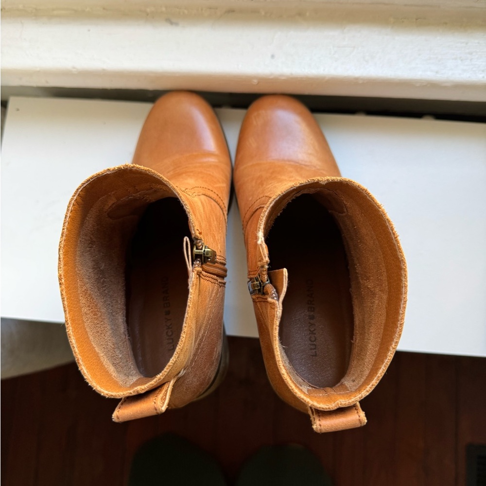 Lucky Brand Tan Leather Heeled Boots - Picture 5 of 7